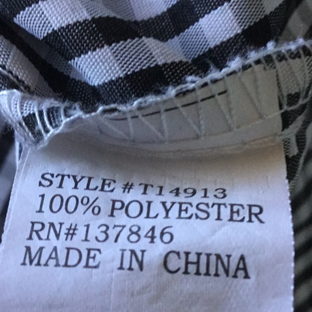 Kontro L Contemporary Large black white check top - Picture 6 of 6